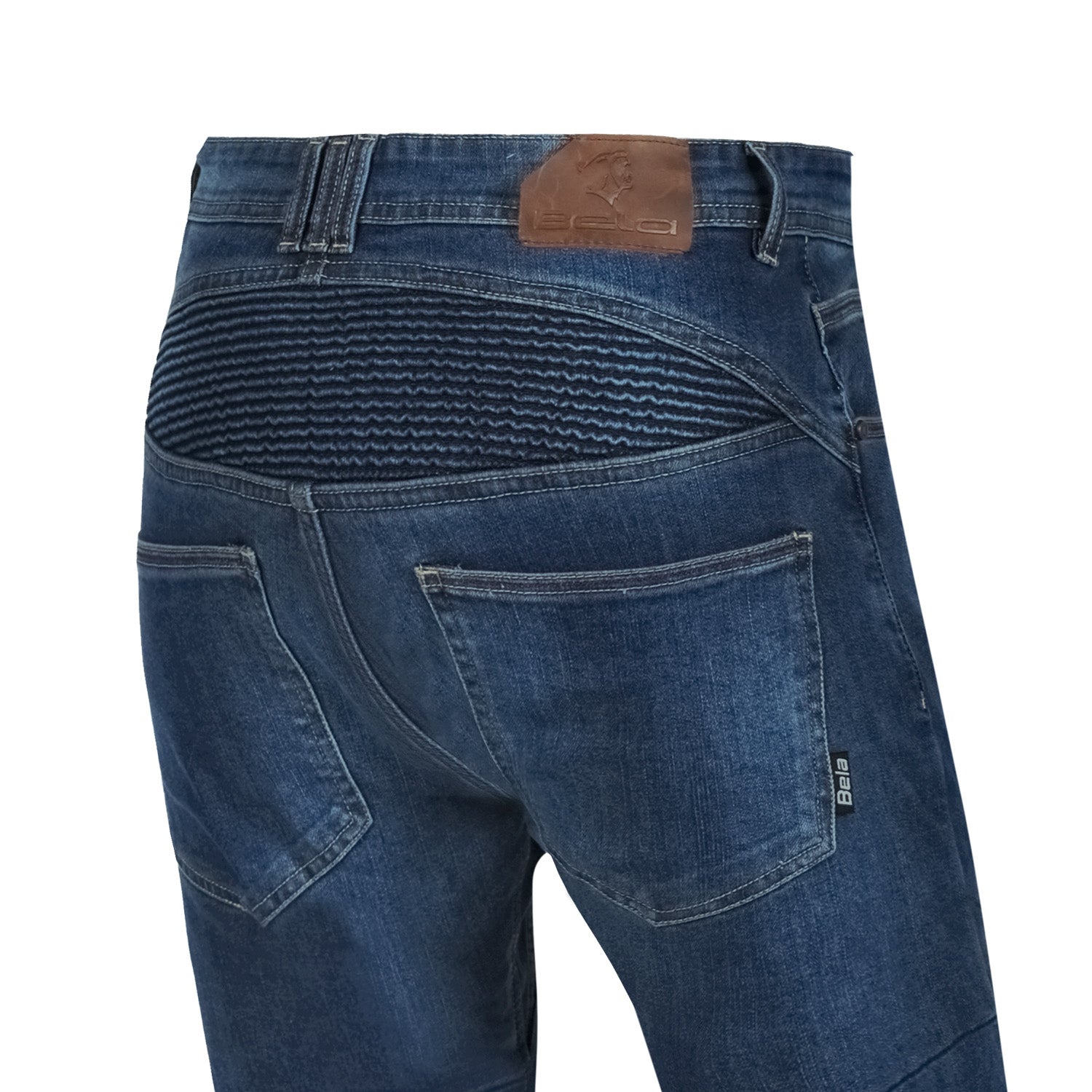 BELA BOSTON 32L JEANS DI MOTO UOMO SCURO BLU SPRAY 