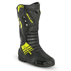 Shua Super Tech Stivali da moto da corsa Pista Nero Giallo 