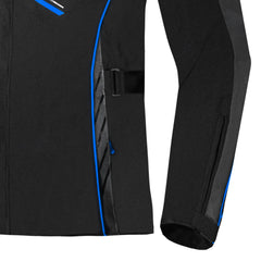 R-TECH KNIGHT RIDER GIACCA MOTO 3 IN 1 UOMO TESSUTO LUNGA NERO ANTRACITE BLU 