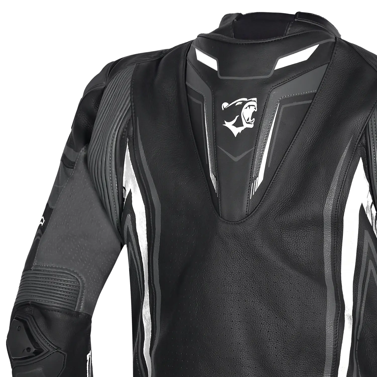 BELA BEAST GIACCA IN PELLE DA UOMO NERO ANTHIRA BIANCO 