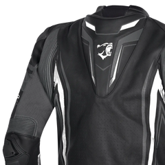 BELA BEAST GIACCA IN PELLE DA UOMO NERO ANTHIRA BIANCO 