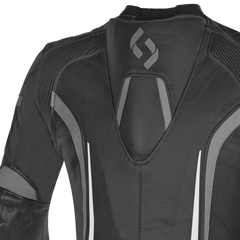 SHUA INFINITY CHAQUETA DE MOTO PIEL NEGRO ANTHRA