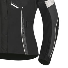 R-TECH KNIGHT RIDER GIACCA MOTO 3 IN 1 DONNA TESSUTO LUNGA NERO ANTRACITE BIANCO 