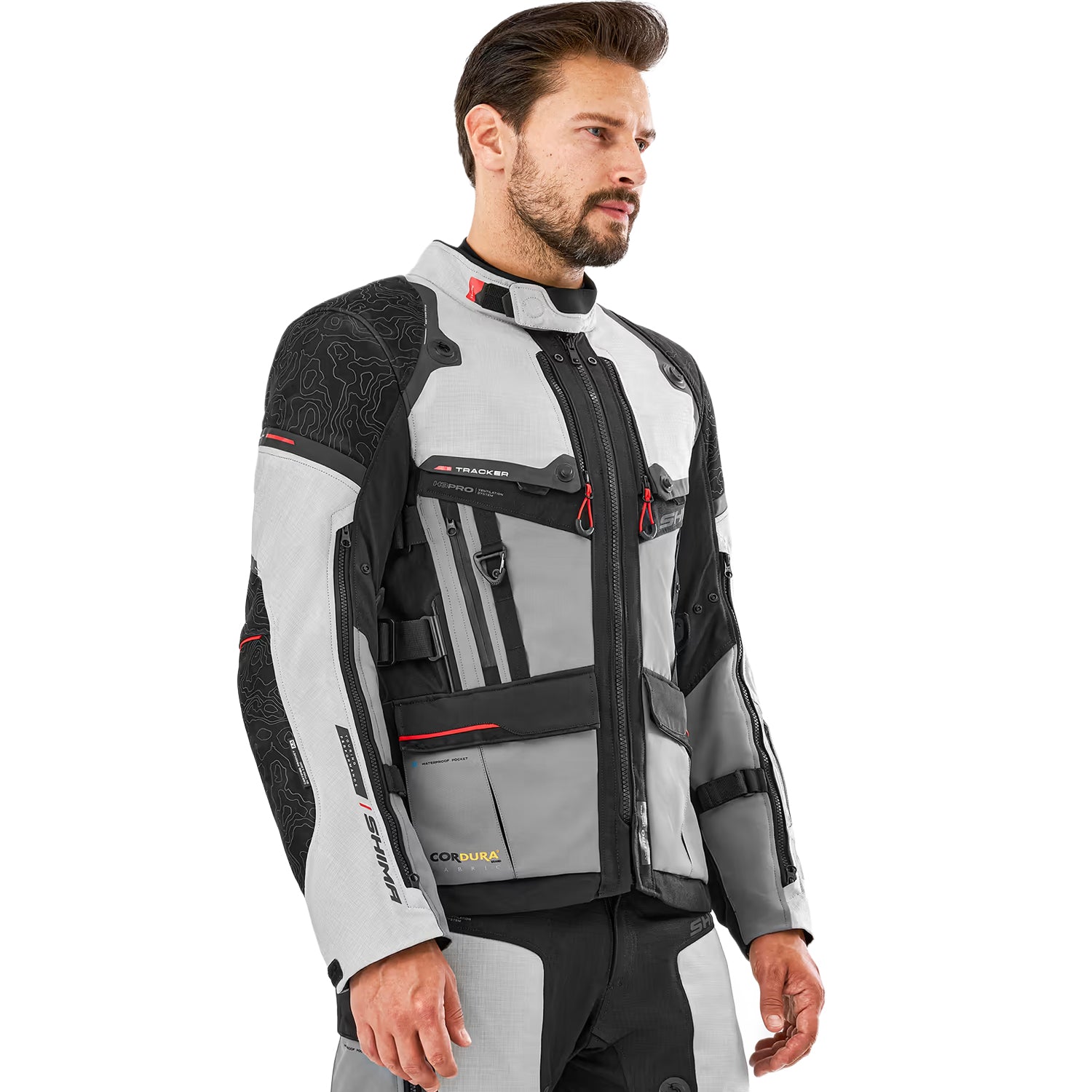 SHIMA TRACKER GIACCA DA MOTO TURISMO UOMO GRIGIO 