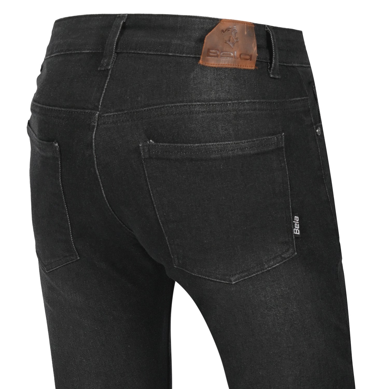 BELA CLARK PANTALONI DONNA JEANS NERO SPRAY 