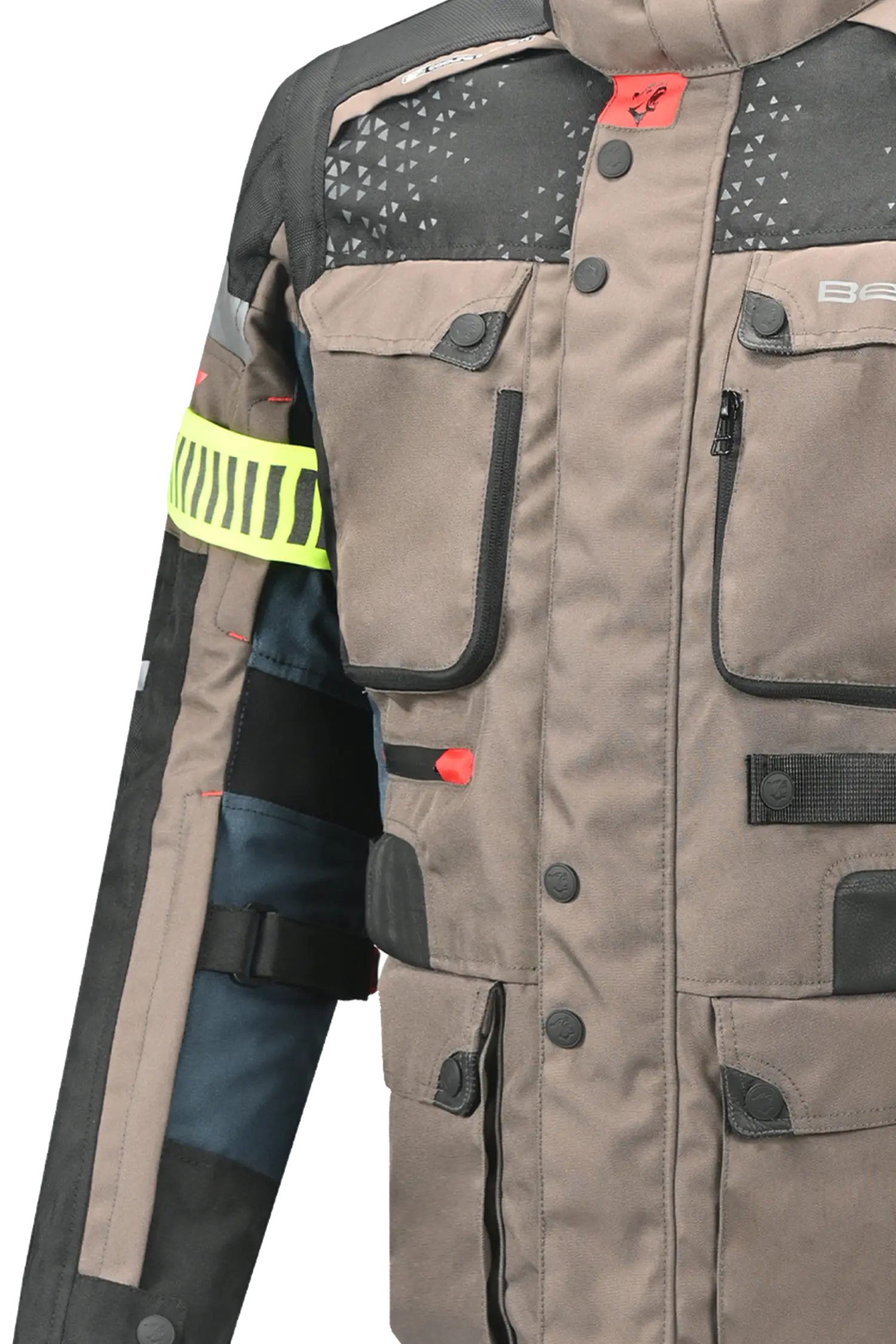 Bela Cross Road Extreme WP Giacca Tre strati moto per uomo Navy Blue / Marron ( Maniche removibili ) 