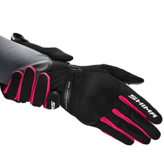 SHIMA SONIC LADY GUANTI DA MOTO IN PELLE DONNA NERO ROSA 