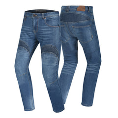 BELA BOSTON 32L JEANS DI MOTO UOMO BLU SPRAY 