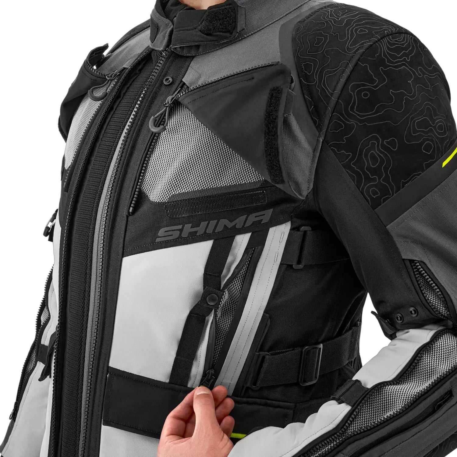 SHIMA TRACKER GIACCA DA MOTO TURISMO UOMO GRIGIO 