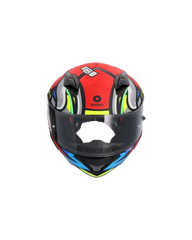 SHIRO HUNTER RACCOON Moto Integrali Caschi Rosso Blu Grigio 