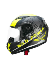 CGM 265G LUCKY WILD INTEGRALI CASCHI BAMBINI Nero Giallo fluo opaco 