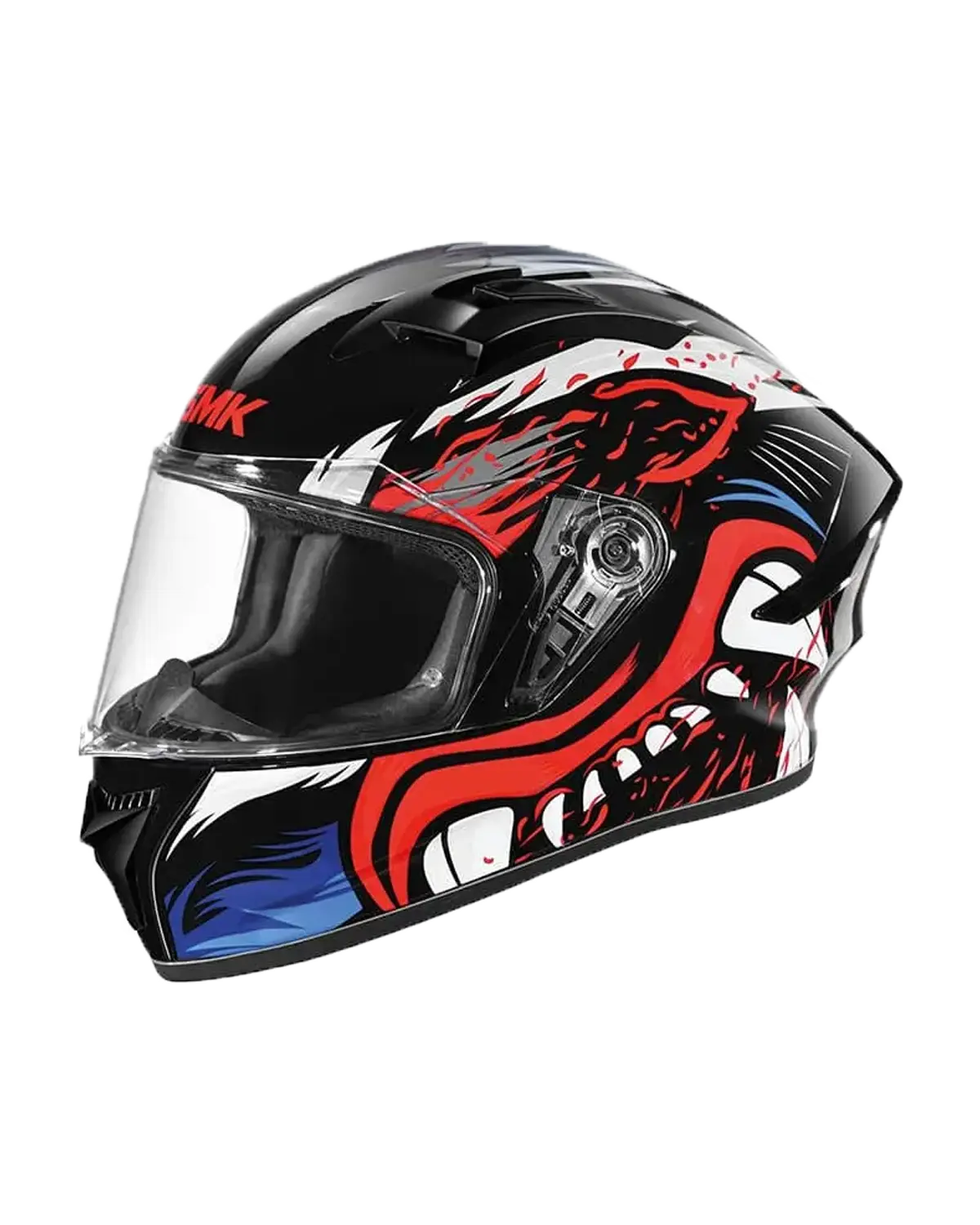 SMK STELLAR ANIMAL MA231 Moto Integrale Caschi Opaco Nero Bianco Rosso 