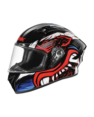 SMK STELLAR ANIMAL MA231 Moto Integrale Caschi Opaco Nero Bianco Rosso 