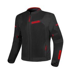 SHUA GRAVITY LITE GIACCA TESSUTO ESTIVO TRAFORATO UOMO NERO ROSSO 
