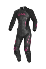 Shua Infinity Tuta Moto donna 2 pezzi Nero/fushia 