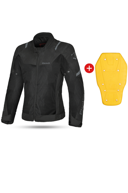 Bela Mesh Pro Estivo traforato Donna Nero in tessuto per moto 