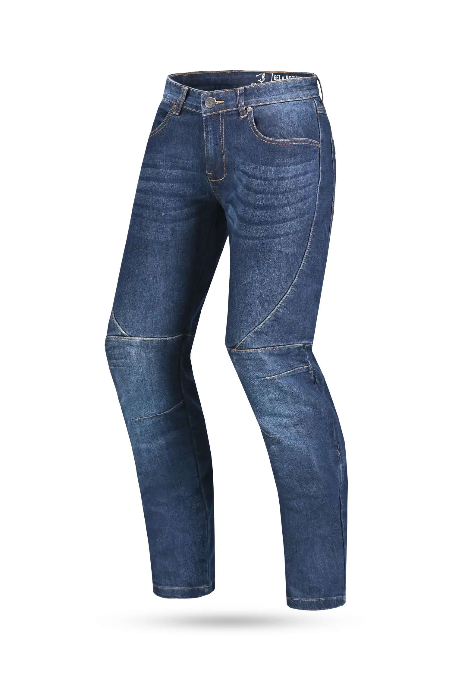 Bela Rocker Jeans 34L Moto per Uomo - Azul 