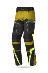 Bela Watson Pantaloni da moto touring Nero/Marrone/Giallo Fluor/Bianco 