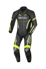 Shua Infinity Nero Giallo/Flu 1PC Tute da Moto Pelle Uomo 