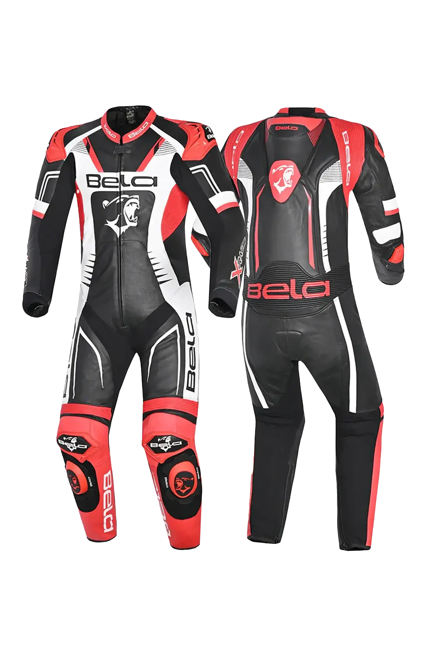 BELA-1PC tuta X Race NERO/BIANCO/ROSSO 