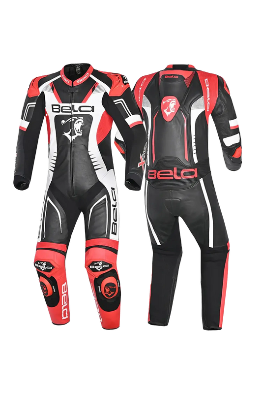 BELA-1PC tuta X Race NERO/BIANCO/ROSSO 