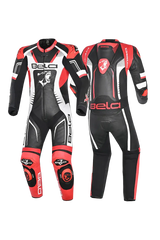 BELA-1PC tuta X Race NERO/BIANCO/ROSSO 