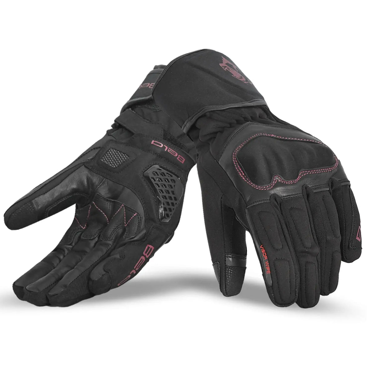 Bela - Frost Shield Guantes Negro Burdeos Burgundy 