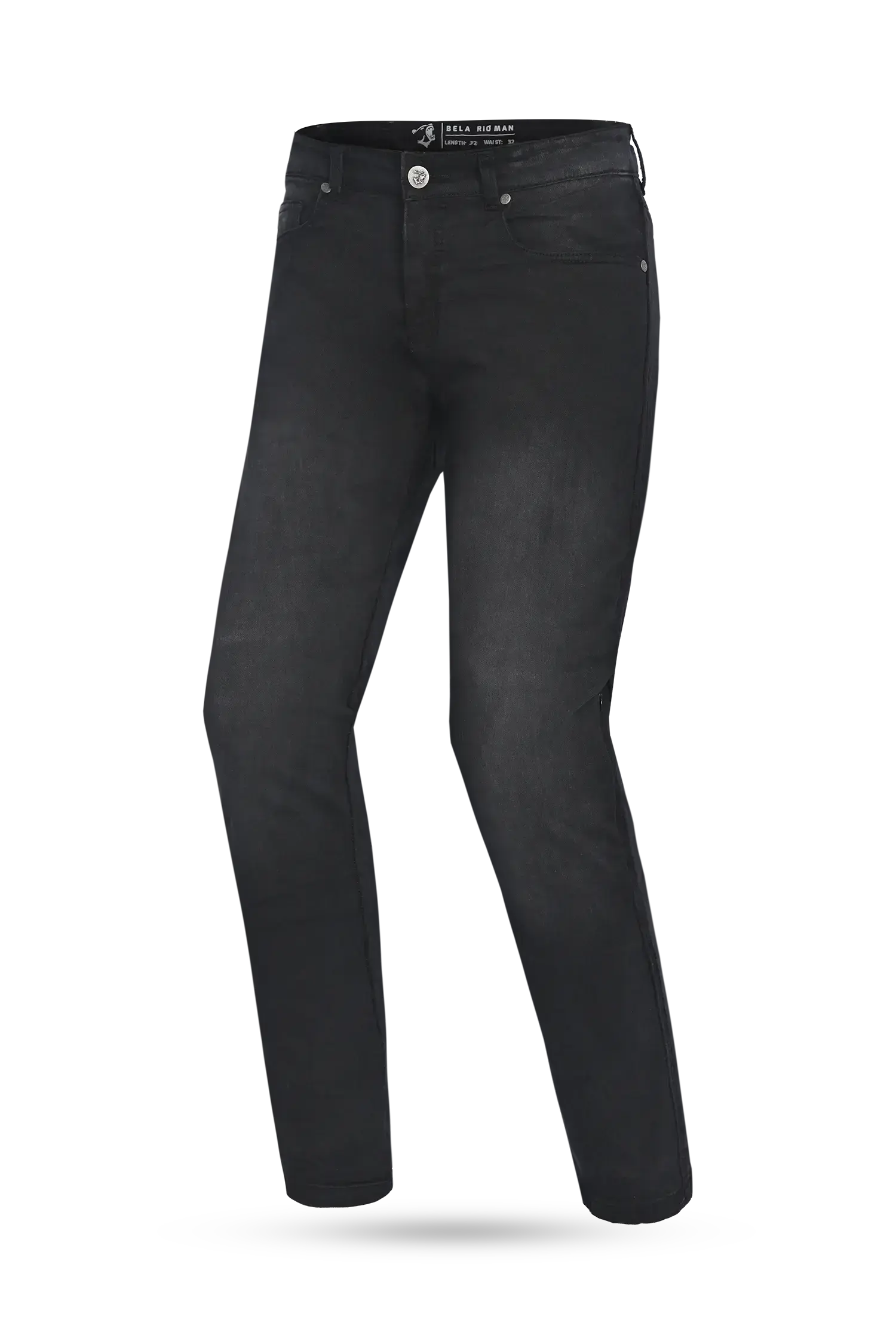 Bela Rio 32 Inseam Nero Denim jeans per moto 