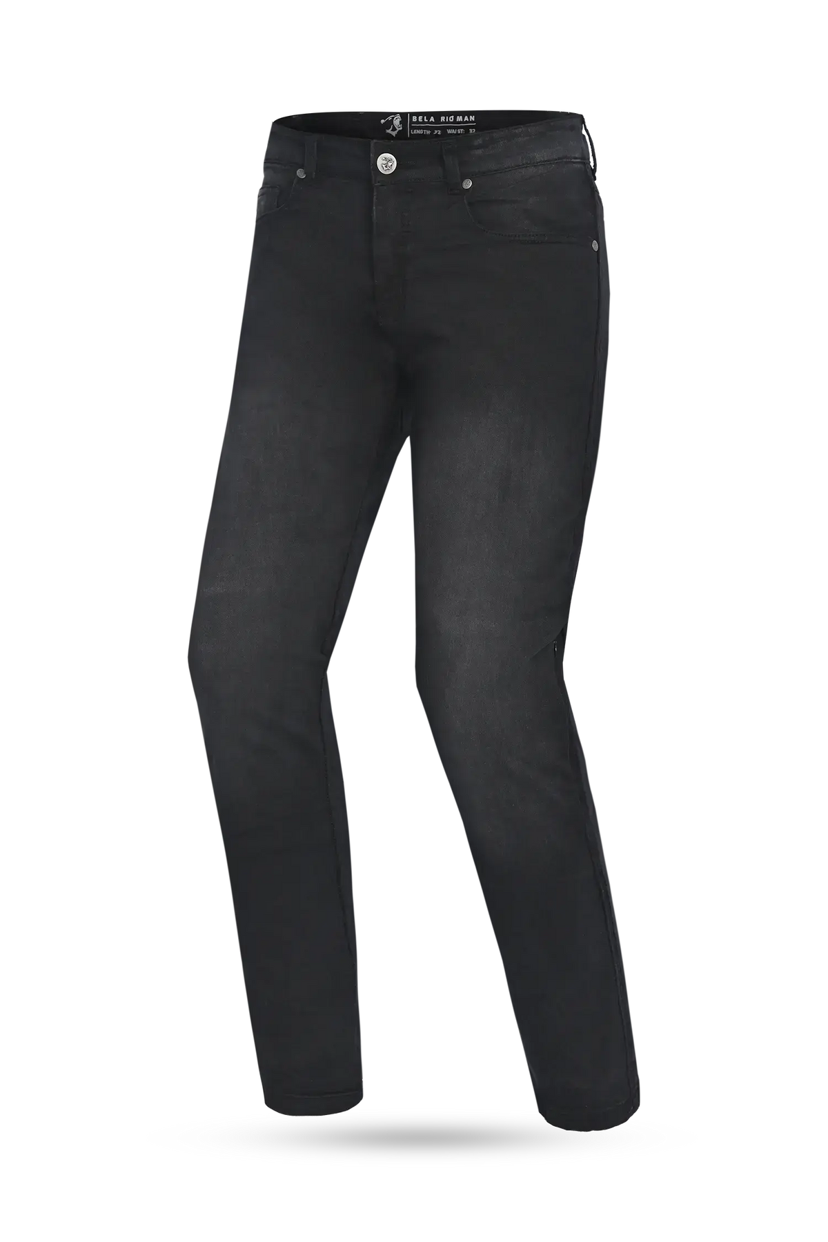 Bela Rio 32 Inseam Nero Denim jeans per moto 