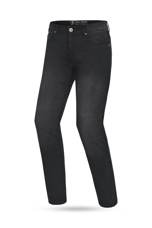 Bela Rio 32 Inseam Nero Denim jeans per moto 