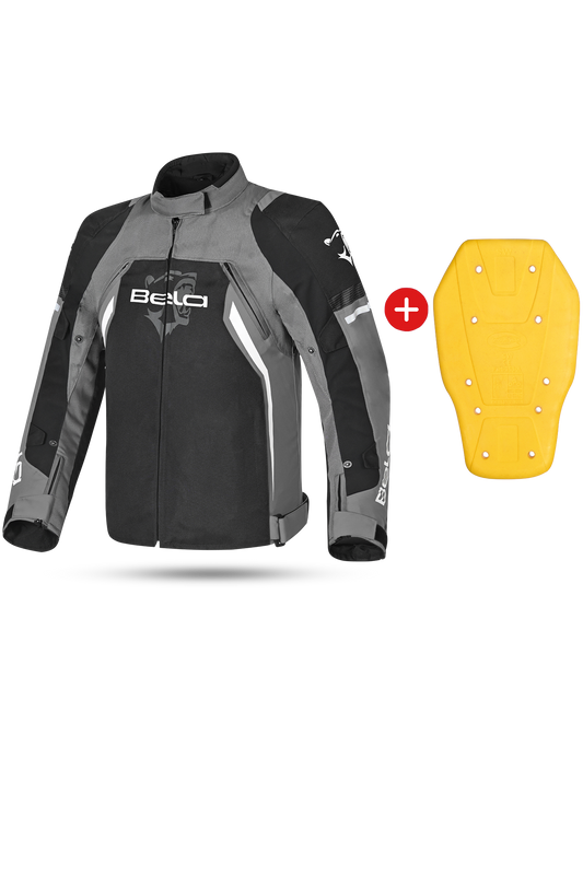Bela Cordaniel Giacca moto Nera/Grigio scuro 