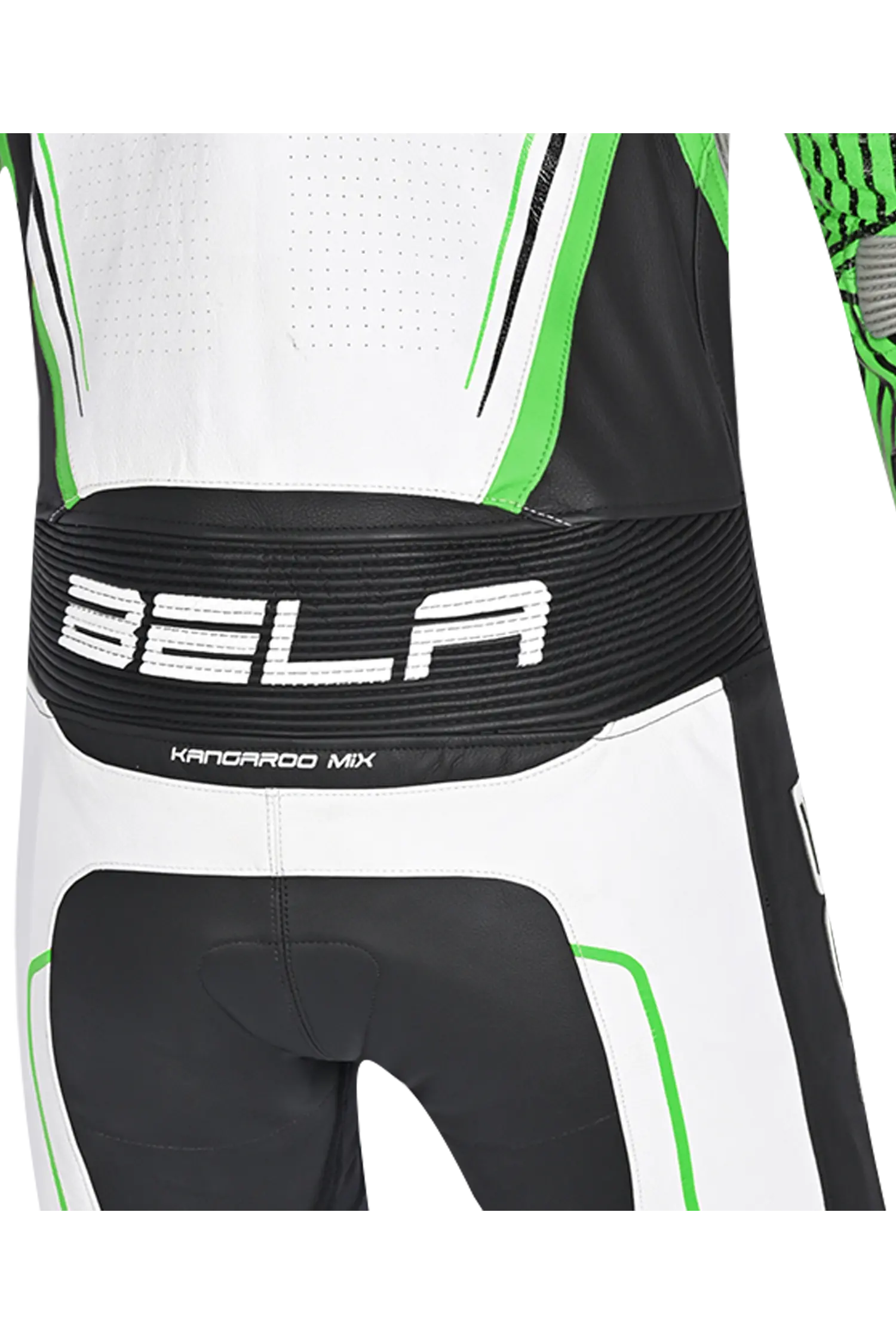 BELA NorthStar 1PC tute da corsa moto bianco Nero Verde 