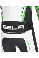 BELA NorthStar 1PC tute da corsa moto bianco Nero Verde 