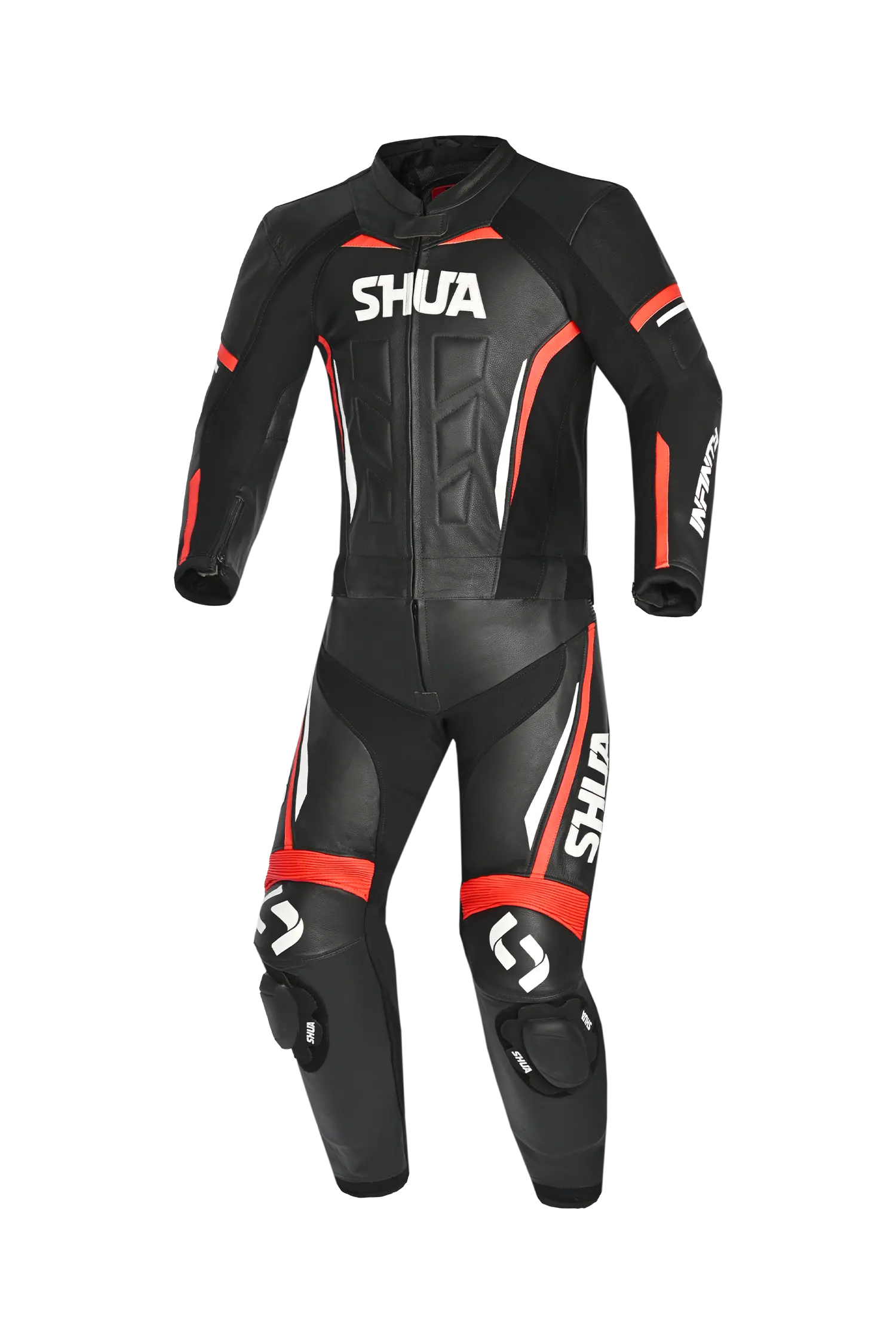 Shua Infinity Tuta Moto 2 pezzi Nero/Rosso 