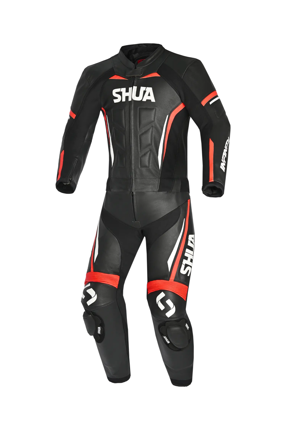 Shua Infinity Tuta Moto 2 pezzi Nero/Rosso 