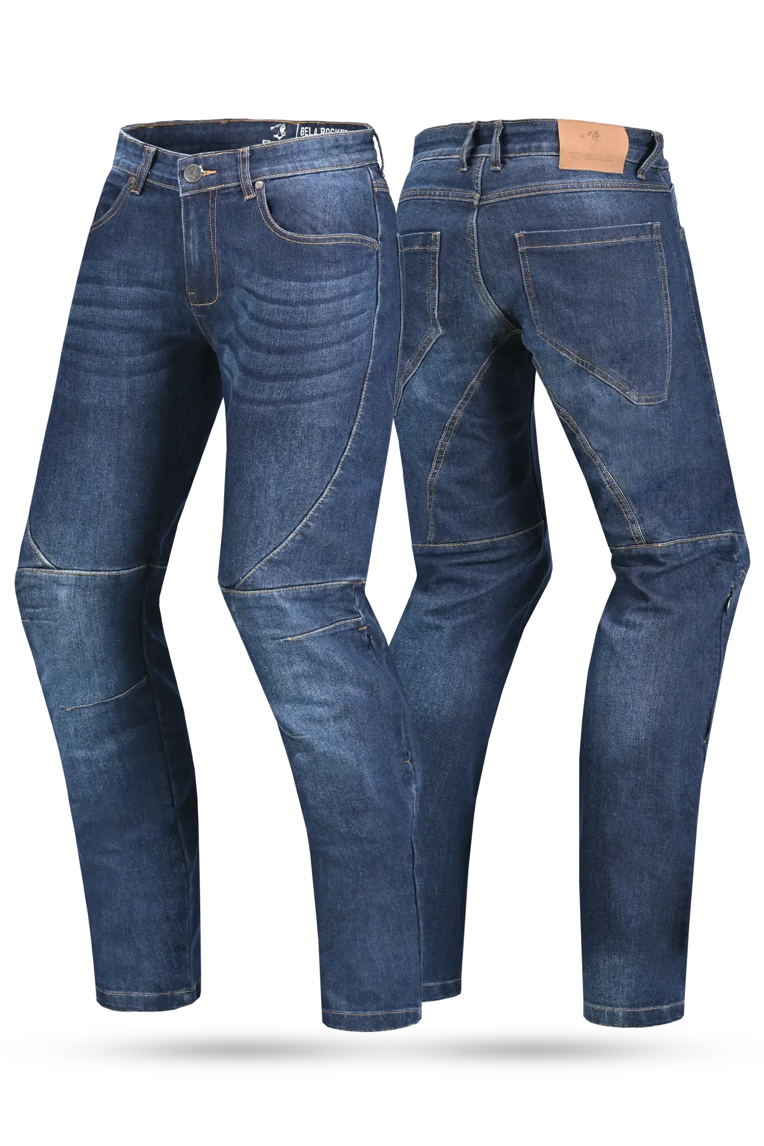 Bela Rocker Jeans 34L Moto per Uomo - Azul 