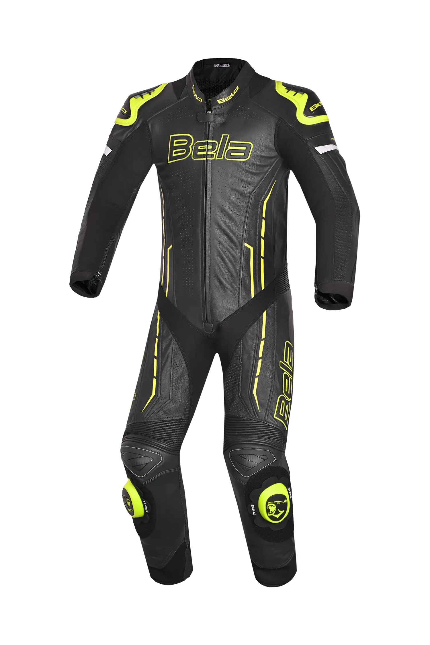 Bela Rocket Nero giallo 1PC Tute Pelle Di Canguro Mix Uomo 