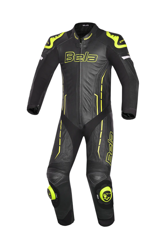 Bela Rocket Nero giallo 1PC Tute Pelle Di Canguro Mix Uomo 
