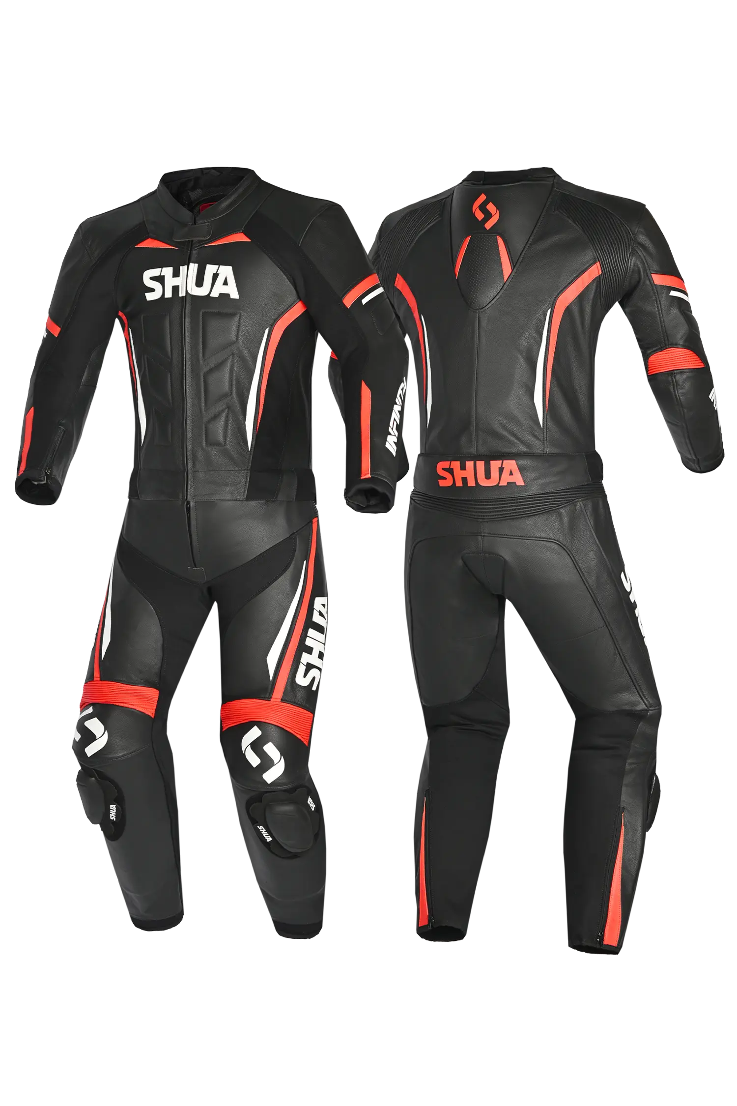 Shua Infinity Tuta Moto 2 pezzi Nero/Rosso 