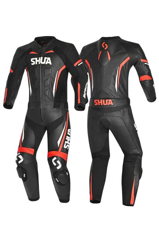 Shua Infinity Tuta Moto 2 pezzi Nero/Rosso 