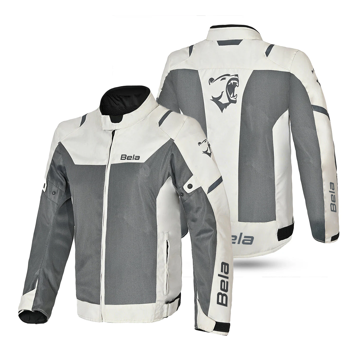 BELA MESH PRO GIACCA UOMO MOTO IN TESSUTO TRAFORATO ESTIVA GHIACCIO/GRIGIO 