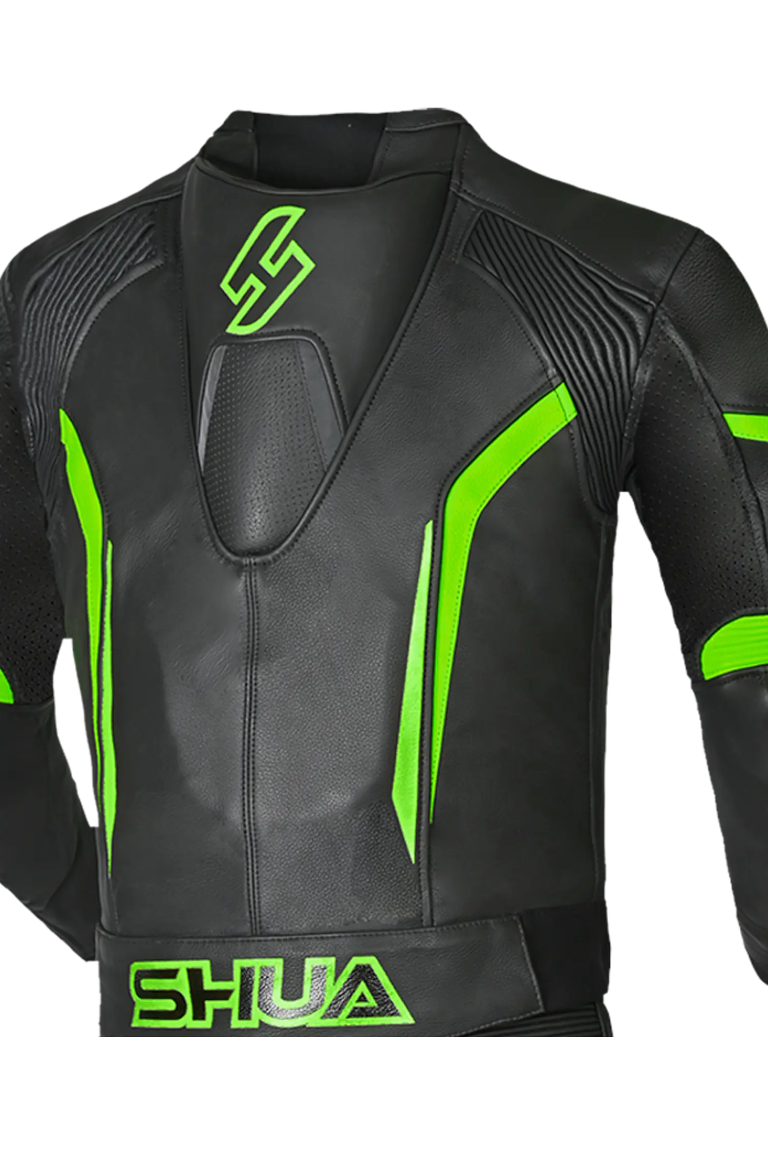 Shua Infinity Tuta Moto 2 pezzi Nero/Verde 