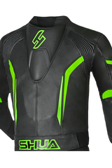 Shua Infinity Tuta Moto 2 pezzi Nero/Verde 