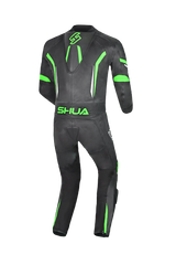 Shua Infinity Nero Verde 1PC Tute da Moto Pelle Uomo 