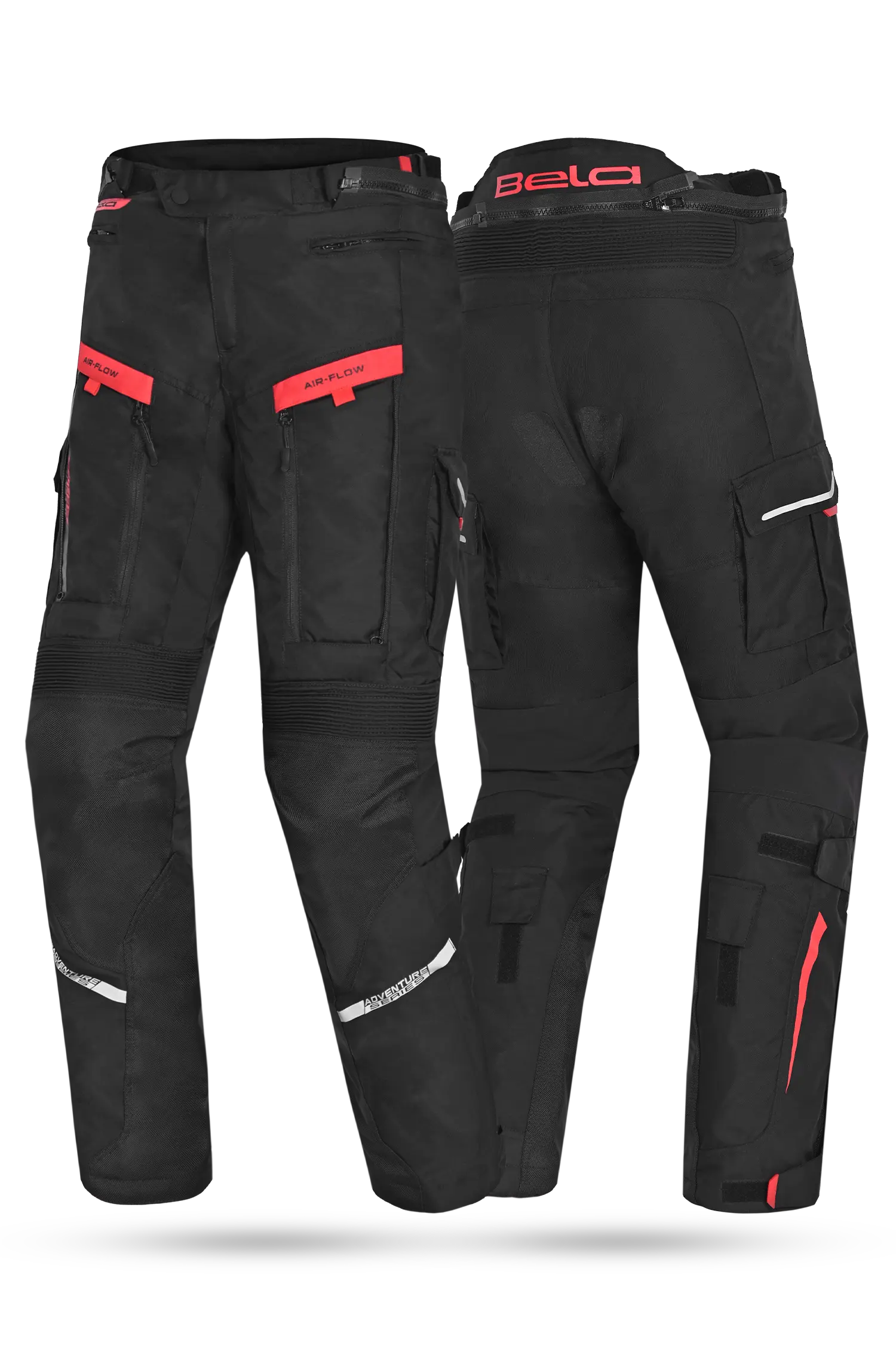Bela Transformer Pantaloni da moto per uomo Nero/Rosso 