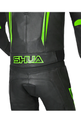 Shua Infinity Tuta Moto 2 pezzi Nero/Verde 