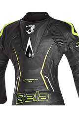 Bela Rocket nero Giallo 2PC Tute in Pelle Di Canguro Mix donna 