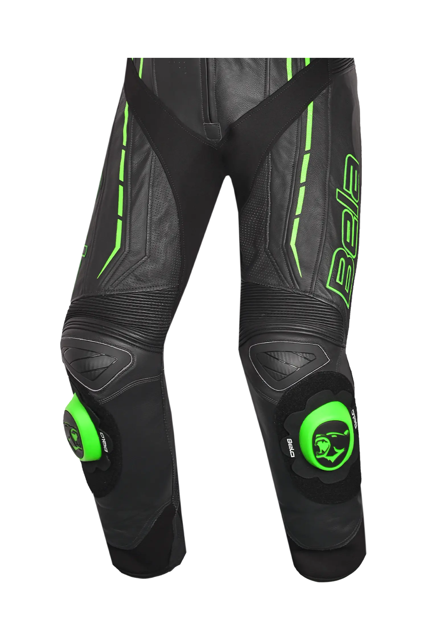 Bela Rocket Nero Verde 1PC Tute in Pelle Di Canguro Mix Uomo 