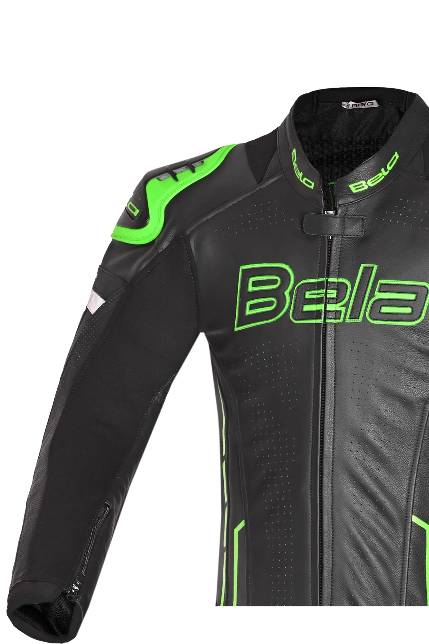 Bela Rocket Nero Verde 1PC Tute in Pelle Di Canguro Mix Uomo 
