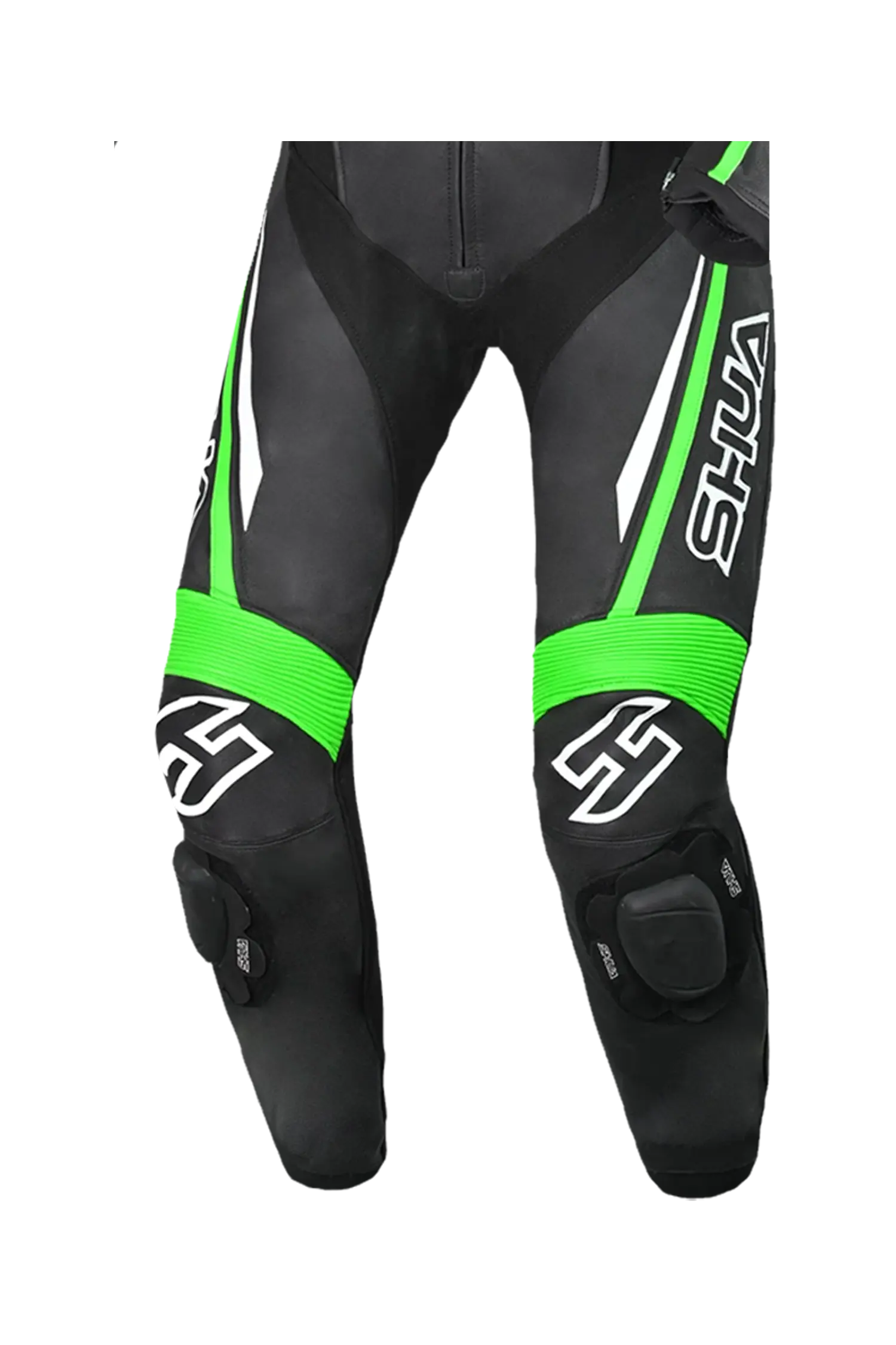 Shua Infinity Nero Verde 1PC Tute da Moto Pelle Uomo 